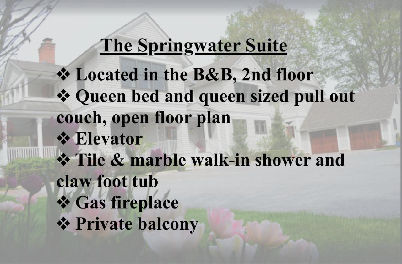 The Springwater Bed And Breakfast Saratoga Springs Eksteriør billede